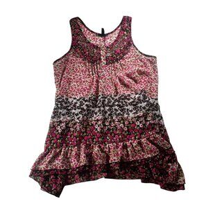 F.A.N.G Floral Ruffle Babydoll Tank Top
